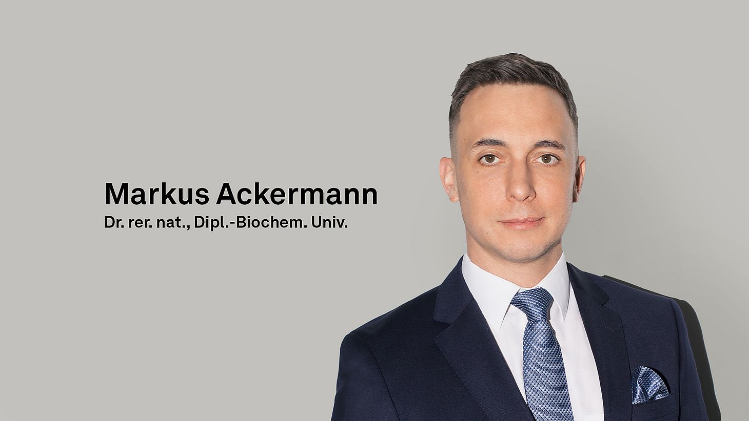 Dr. rer. nat., Dipl.-Biochem. Univ. Markus Ackermann Dr. rer. nat., Dipl.-Biochem. Univ. Markus Ackermann